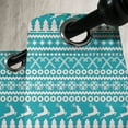 thumbnail image 3 of Ambesonne Nordic Grommet Curtain, Trees Stars Reindeers, 50" x 96", Turquoise Cream, 3 of 6