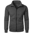 thumbnail image 6 of yillto Men Jackets Collared Zip up Lightweight Casual Sweatshirt Coat Loose Fitting Big and Tall Jacket, 6 of 7