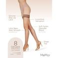 thumbnail image 3 of MeMoi Women's Simply Bare Ultra-Sheer Stripe-Top Thigh-High Stockings - Womens - Female (Medium/Large, Caramel), 3 of 12