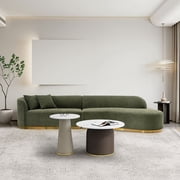 Manhattan Comfort Daria Sofa with Solid Wood Frame in Olive Green