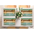 thumbnail image 5 of Farmhouse Table Placemats Set of 4 Place Mats Linen Wipeable Heat Resistant Placemats Washable Fabric Waterproof Rectangle Table Mat for Kitchen Dining Dinner 18 X 12 Inch, Retro, 5 of 5