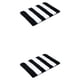 thumbnail image 4 of Toystoory Alfombrilla elegante y duradera para baños: alfombra de baño de poliéster multifuncional antideslizante y fácil de limpiar blanco negro 41 cm * 61 cm 2Conjunto, 4 of 6