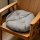 thumbnail image 1 of Cojín de silla de lino 40x40 cm con base antideslizante, almohadilla lavable acolchada para asiento de comedor, cocina, oficina, interior y exterior, gris, amarillo, verde, azul, 1 of 6