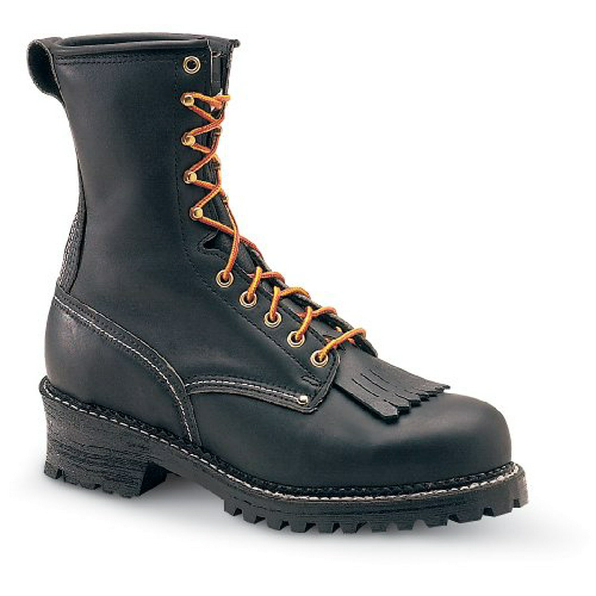 Carolina Shoes Men Steel Toe Logger Boots 1922 Black 7 D