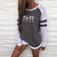 thumbnail image 2 of Moda mujer casual calavera estampado manga larga o-cuello camiseta sudadera tops Fridja  ghj987+1145, 2 of 5