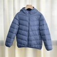 thumbnail image 2 of KAUOD Boys Girls Quilted down Jackets Full Zip up Plain Lightweight Puffer Coats Teen Kids Long Sleeve Thick Warm Outwear, 2 of 9