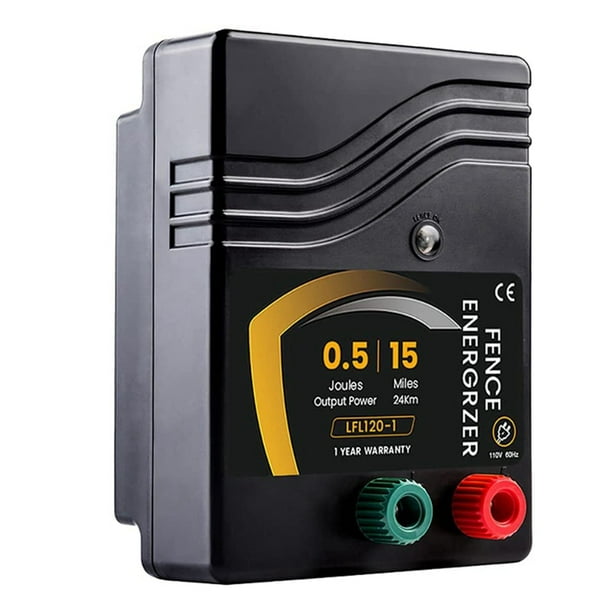 Electric Fence Charger AC Powered 15 Mile 60 ,110 Volt, 0.5 , Low