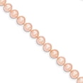 thumbnail image 4 of 14K Yellow Gold 7-8mm Pink Near Round Freshwater Cultured Pearl Necklace Size 24, 4 of 7