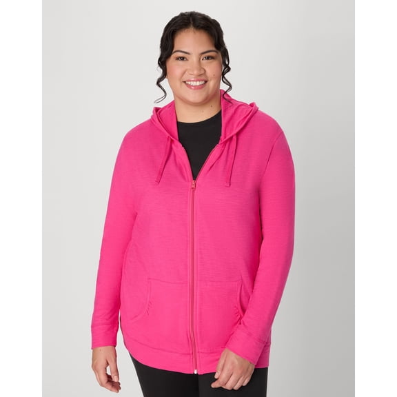 Plus Size Just My Size® Slubbed Hoodie Color: Amaranth Size: 5X