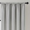 thumbnail image 4 of Cortinas Joydeco de Lino Sintético 132x274 cm Filtrado de Luz Gris Blanco, 4 of 7