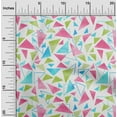 thumbnail image 1 of oneOone Cotton Flex Pink Fabric Triangle Fabric For Sewing Printed Craft Fabric By The Yard 40 Inch Wide-6NU, 1 of 4