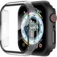 thumbnail image 1 of KOMI 2-Pack for Apple Watch 40mm Screen Protector Case,for iWatch Series 8/7/6/5/4/Series SE/SE 2 40mm Protection Cover All-Around Tempered Glass Screen Protector Case Ultra-Thin - Black+Clear, 1 of 5