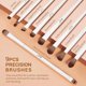thumbnail image 4 of Makeup Brushes 14Pcs Makeup Brush Set Premium Synthetic Powder Foundation Contour Blush Concealer Eye Shadow Blending Liner Make Up Brush Kit Light Gr, 4 of 4