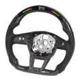 thumbnail image 4 of Flat Bottom Steering Wheel, Antixidation Car Steering Wheel Nappa Perforated Leather  For Automotive, 4 of 8