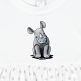 thumbnail image 4 of Inktastic Curious Rhinos Girls Baby Dress, 4 of 5