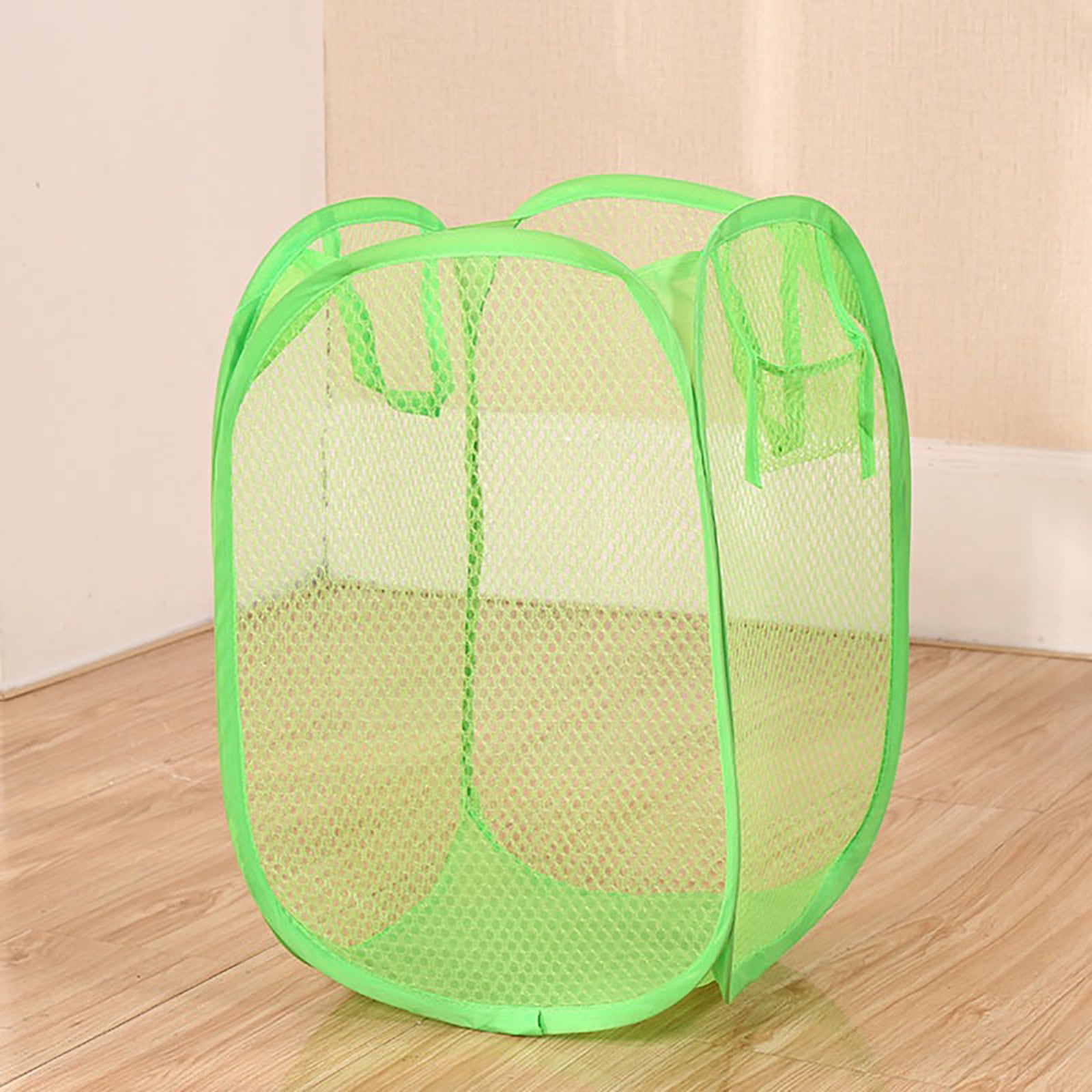 Baywell Mesh Pop Up Laundry Hamper Bag, Portable Laundry Bag with Carry