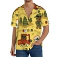 thumbnail image 3 of Fotbe Forest Guard print Short Sleeve Button Down Shirts for Men Casual Summer Beach Wrinkle Free Shirt-Medium, 3 of 7