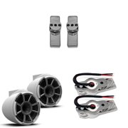 Wet Sounds REV 10 SE BW- Matte White REV10 Special Edition - Revolution Series 10" Tower Speakers, Pair 300 Watts RMS, White, Pair with Wet Sounds Upper brackets for Nautique FC5 Tower