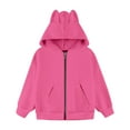 thumbnail image 4 of KAUOD Zip up Hoodies for Teen Girls Oversized Cotton Long Sleeve Sweatshirts Tween Kids Soft Cute Hoodie Tops Clothes, 4 of 4