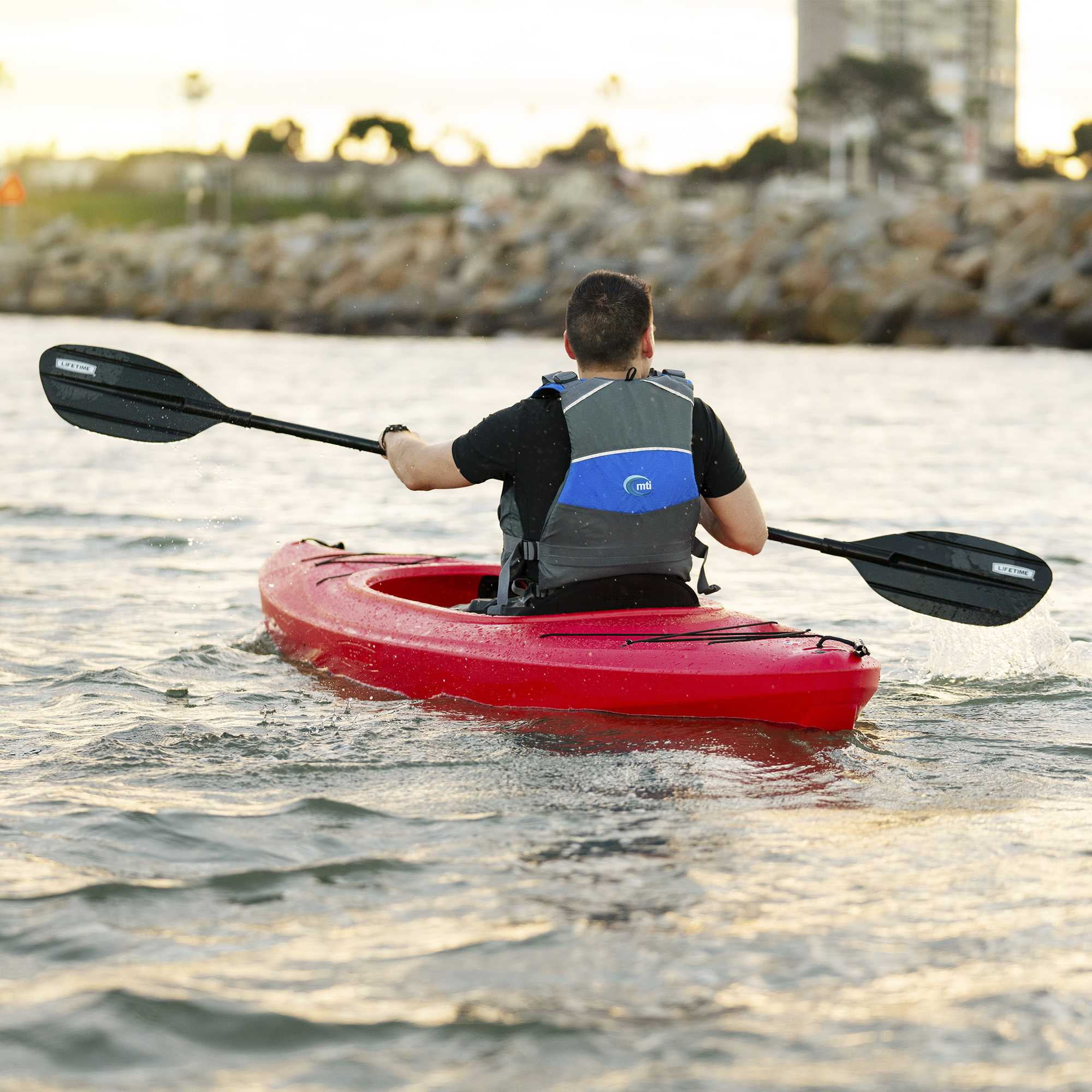 Lifetime Charger 10 ft Sit-Inside Kayak with Paddle, Fire Red (90963)