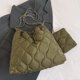 thumbnail image 5 of Bolso de hombro de moda para mujer Bolso de hombro acolchado suave Bolso de viaje (verde), 5 of 9
