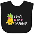thumbnail image 3 of Inktastic I Love My Grandma with Pineapple Girls Baby Bib, 3 of 4