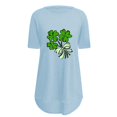 thumbnail image 3 of Pxiakgy Vente Chaude! T-Shirt Trèfle de la Saint-Patrick pour Femmes Chanceux Irlandais Manches Courtes T-Shirt Graphique Trèfle Mode Décontractée Col Rond Manches Courtes Imprimé, 3 of 6