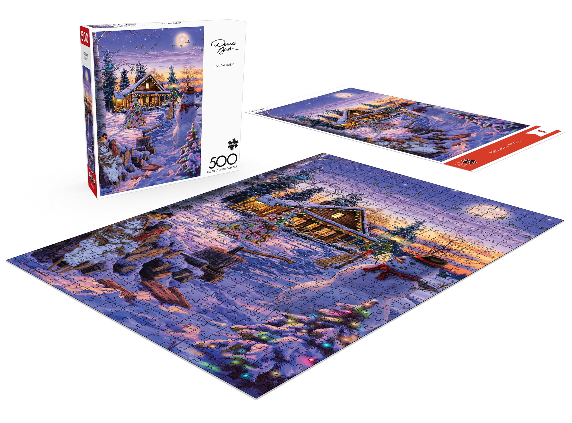 Buffalo Games 500-Piece Darrell Bush Holiday Bliss Jigsaw Puzzle