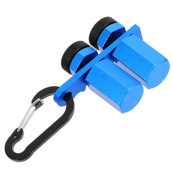 Masteelf 1 Set Aluminum Alloy Framing Square Attachment Jigs Tall Stair Gauges for Framing Square with Holder and Carabiner Rafter Square Holder
