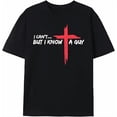 thumbnail image 7 of 100% Cotton I Can't But I Know A Guy Jesus Cross Funny Christian T-Shirt God Graphic Tees for Women Men Religious Gifts Tops Golf Gift T-Shirt For Men and Women, 7 of 7
