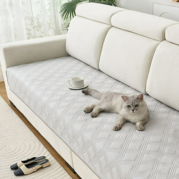 Premium Waterproof Dog Sofa Cover - Thick Quilted Pet Couch Protector with Anti-Slip Backing & Side Pocket, Washable Furniture Cover for Puppy/Cat/Kids