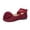 Red, variant on KEGIRLOM Women Fashionable And Casual Spring And Summer Versatile Large Size Shoes With Skirt Featuring Flower ElasticOne-Step Flat Low-Top Shose Red 6