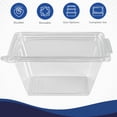 thumbnail image 3 of Tamper-Resistant Clear Hinged Containers with Flat Lid  Disposable Plastic Clamshell Takeout Boxes for Food, Salad, Dessert, Sandwich, Leak-Proof & Stackable  BPA-Free 300, Clear, 24 oz, 3 of 9