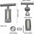 thumbnail image 3 of Stainless Steel Pollen Press Tool - T-Handle for Herbal Compaction & Storage, 3 of 4