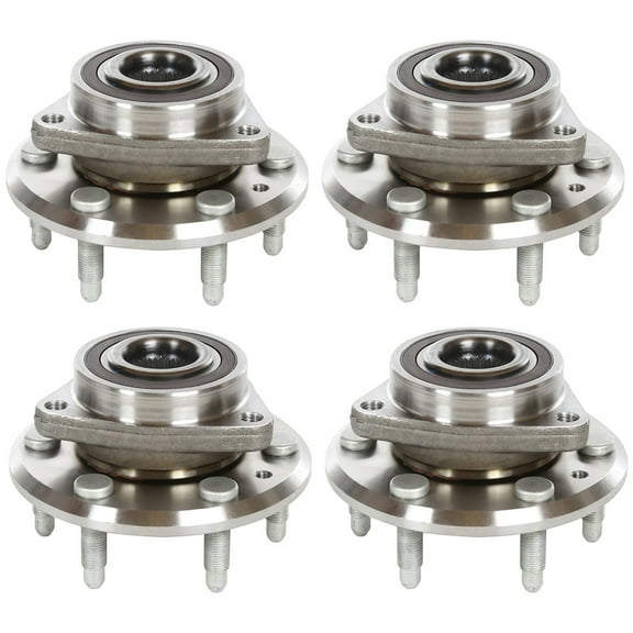 AutoShack Front & Rear Wheel Hub Bearing Assemblies with ABS Replacement for 2007-2016 GMC Acadia 2009-2017 Chevrolet Traverse 2008-2017 Buick Enclave 2007-2010 Saturn Outlook 4-PC Set