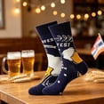 thumbnail image 2 of Levmjia Crew Socks Women Beer Printed Mid Calf Socks Soft Breathable Fashion Socks Casual Socks Party Holiday Daily Outdoor Street Wear, 2 of 6