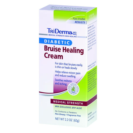 TriDerma Diabetic Bruise Defense Healing Cream, 2.2
