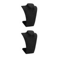 thumbnail image 1 of Sonducket Collar colgante pantalla busto maniquí joyería soporte de exhibición Negro S 2piezas, 1 of 1