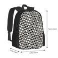 thumbnail image 4 of Hirioo Black White Stripes for Minimalist Backpack Large Capacity Backpack Travel Backpack For School, 4 of 8