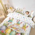 thumbnail image 3 of Erosebridal Cute Rabbit Kids Twin Bedding,Cartoon Gnome Colorful Easter Eggs Duvet Cover Set For Girls Teens Reversible 2-Piece,No Comforter, 3 of 6