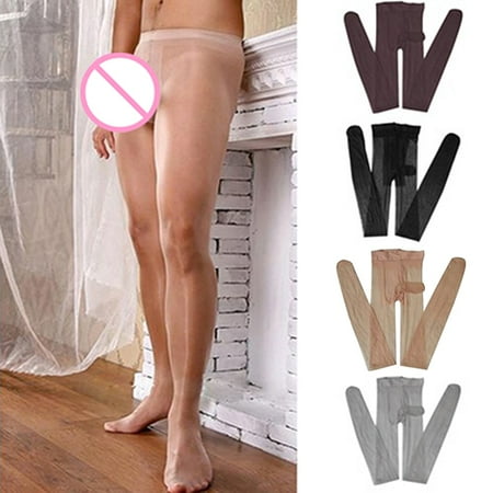 

Biplut Men Eyecatching Tulle See Through Elastic Transparent Ultrathin Stockings with JJ Sleeve