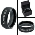 thumbnail image 4 of Tungsten Congrats Grad Class Of 2019 Engraved Band Ring 8mm Men Women Comfort Fit Black Dome Brushed Polished, 4 of 4