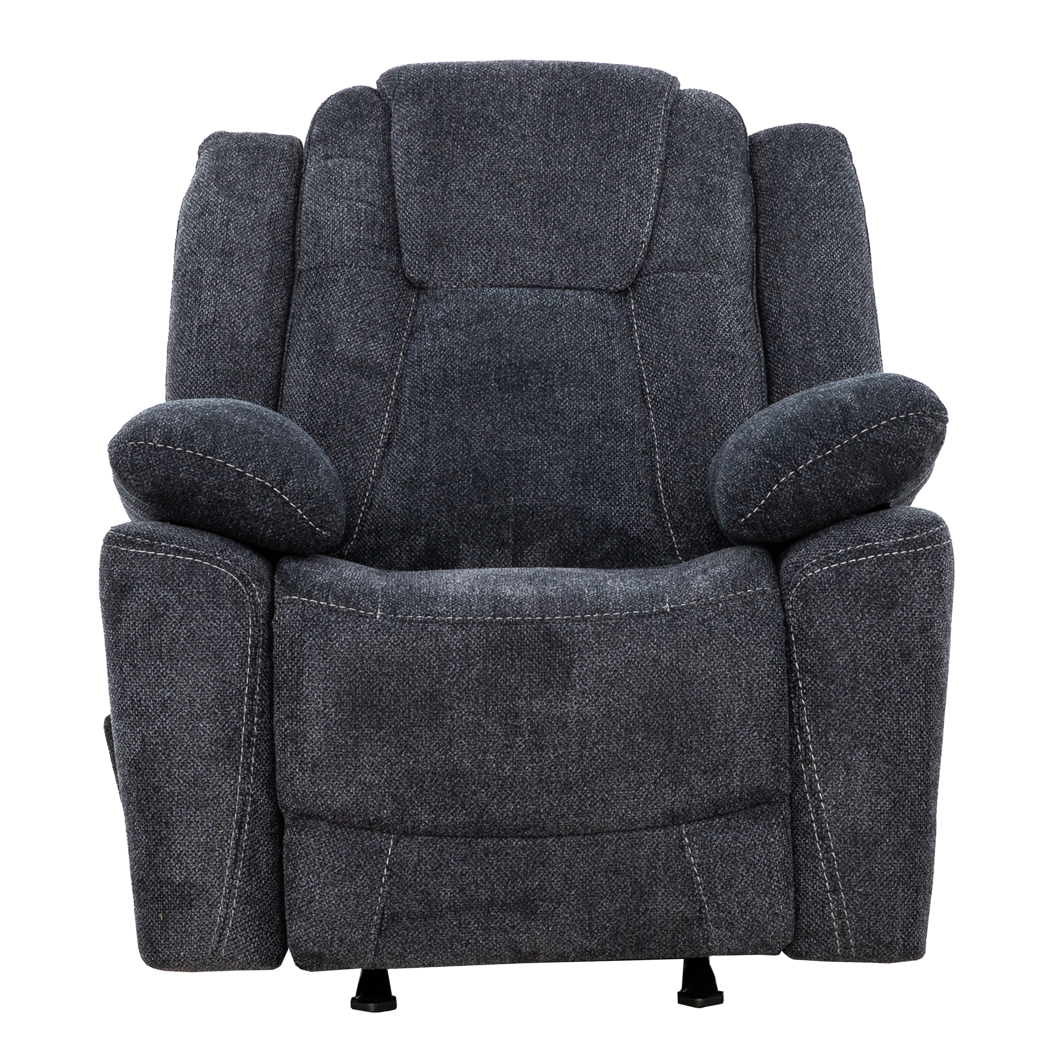 Primo Anakin 38-Inch Rocker Recliner Chair with Lever – Upholstered Armchair, Manual Recline Function, Padded Back, Living Room Seating