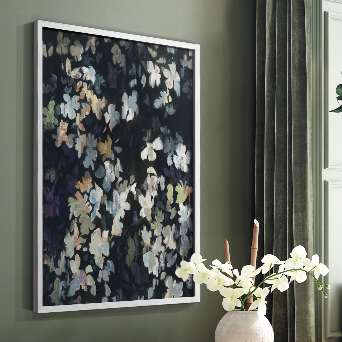 Whirlwind Framed Print in White Solid Wood 11 x 14 Framed Print