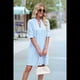 thumbnail image 5 of Vestido Recto Casual con Cuello en V Azul S, 5 of 10