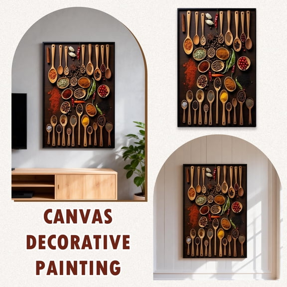 Vintage Farmhouse Dining Room Canvas Wall Art Prints - Rustic Country-Style Decor On Canvas With Retro Farmhouse Elements - For Home Interior Decoration, Dining Room, Kitchen &