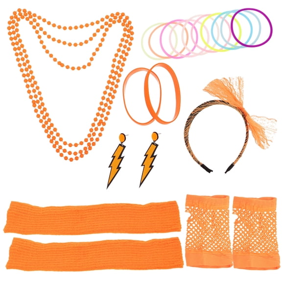 OULII Retro 80s Headband Costume Accessory Set for Women Party