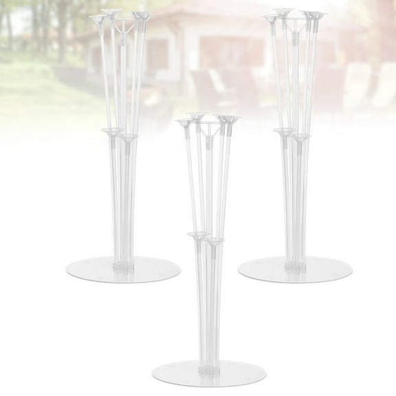 WASHWEPE Balloon Holder Set Transparent for Table Decoration 3 Sets