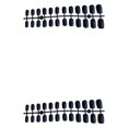 thumbnail image 2 of Uñas postizas Jumpingount Prensa en puntas de uñas artificiales Envoltura completa negro 2Conjunto, 2 of 6