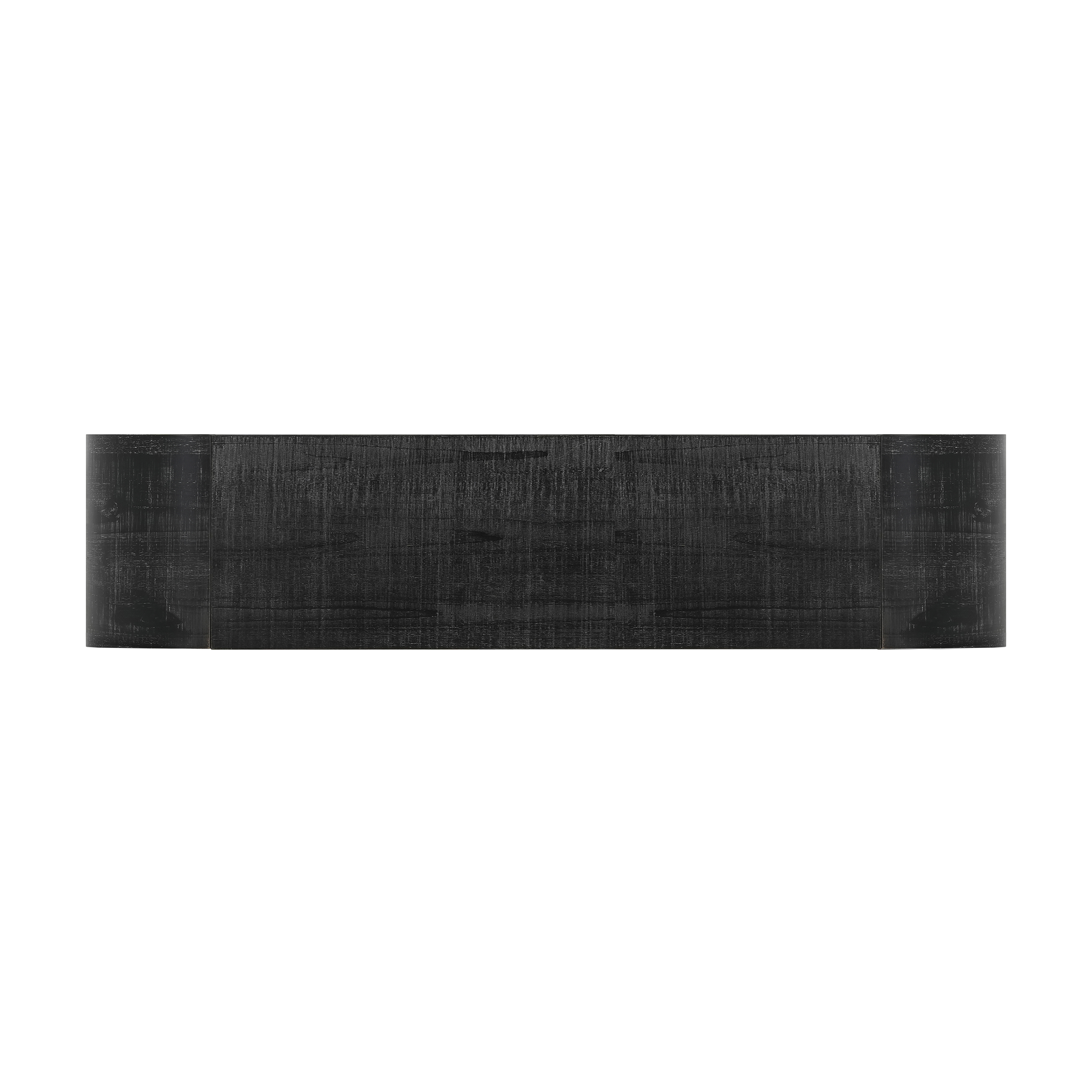 EUROCO Modern Console Table,52" Wood Entryway Table with Curved Edge & Natural Texture,Sofa Table for Living Room,Black